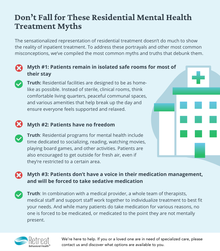 Residential Treatment Myths Infographic